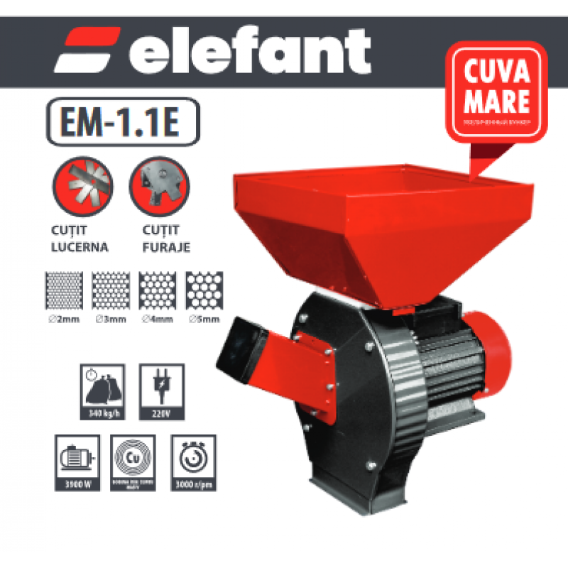 Кормоизмельчитель Elefant EM-1.1E