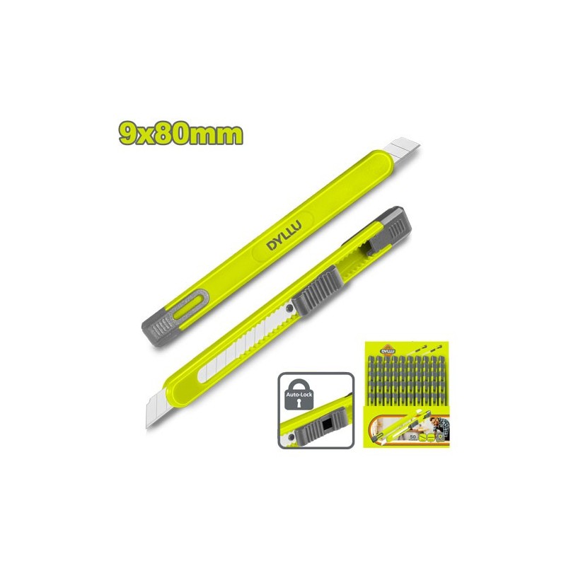 Нож с отламывающимся лезвием 9х80мм DTSK2909 DYLLU