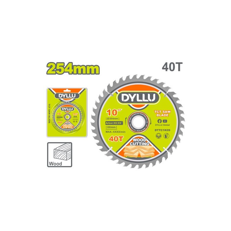 Диск по  дереву 254мм 40T DYLLU DTTC1K09