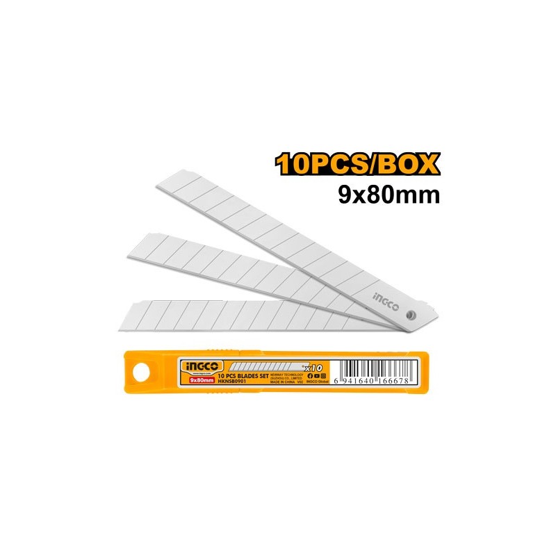 Набор лезвий 9*80мм 10шт. INGCO HKNSB0901