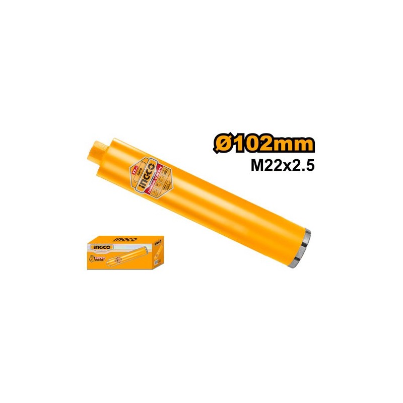 Буровая коронка с алмазным напылением 102мм INGCO  DCB581028