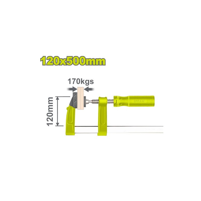 Струбцина столярная тип F 120x500мм DYLLU DTCP2123