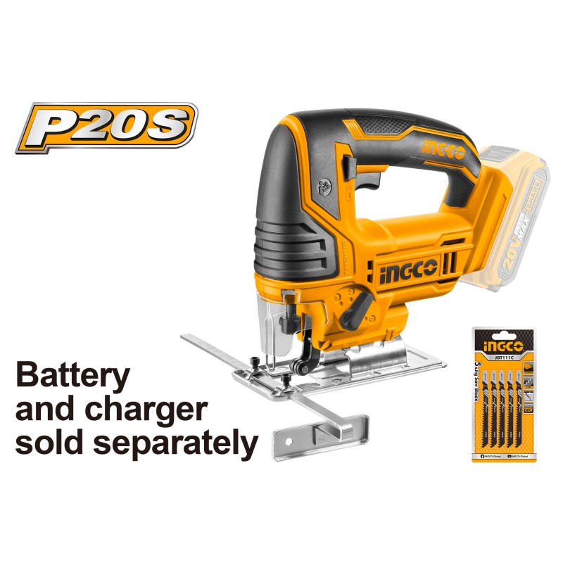 Лобзик аккумуляторный совместим с аккумулятором 20В INGCO...