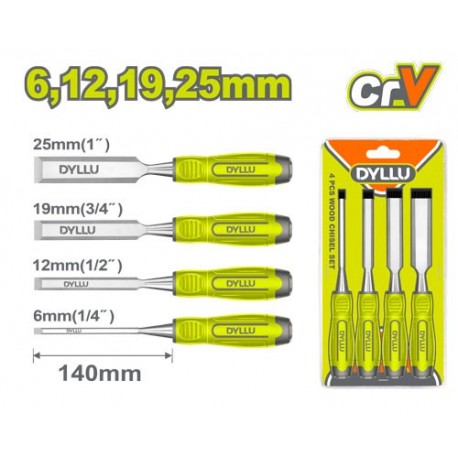 Набор стамесок для дерева 4 шт DYLLU DTWC2204