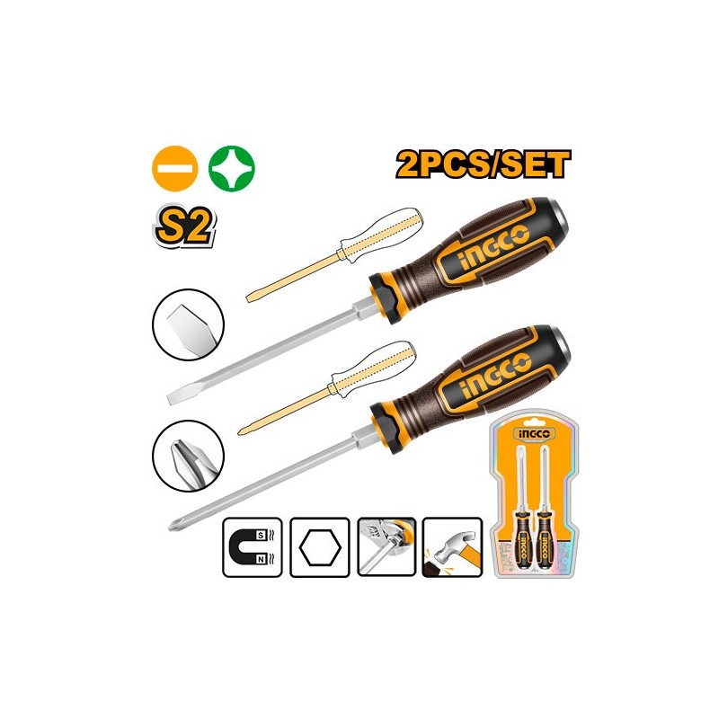 Набор из 2 отверток INGCO HGTST0208