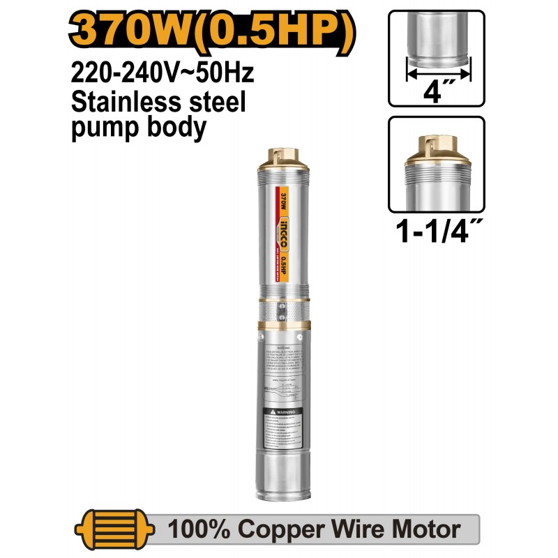 Насос погружнос 370Вт 48м INGCO DWP3701