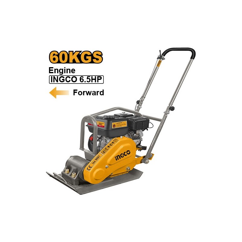 Виброплита бензиновая 6.5л.с. 60кг INGCO GCP060-2