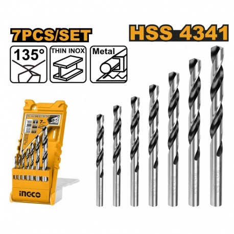 Набор свёрел по металлу 7 шт INGCO AKD1075