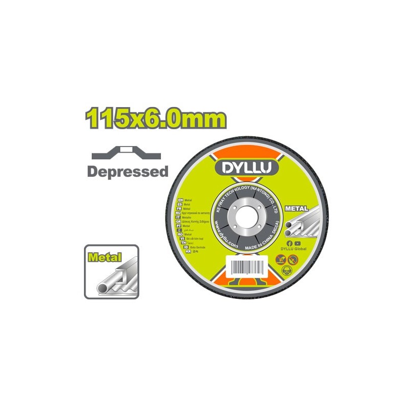 Диск абразивный для шлифовки 115*6,0*22.2мм DYLLU DTAC1347