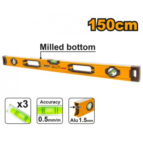 Уровень 3 глазка 150 см INGCO  HSL08150