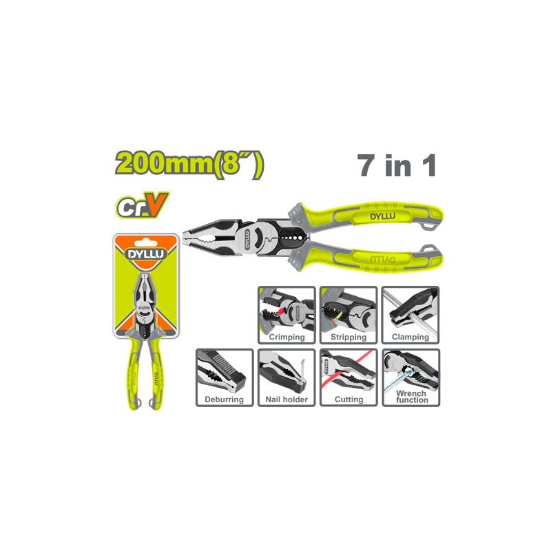 Комбинированные плоскогубцы 7в1 200 мм DYLLU DTPL1778