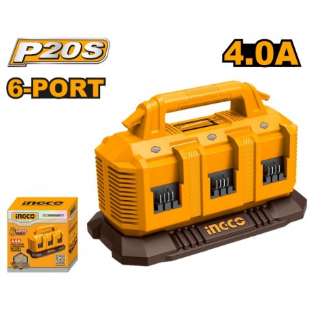 Зарядное устройство с 6 портами  20В/4.0А  INGCO FCLI2064