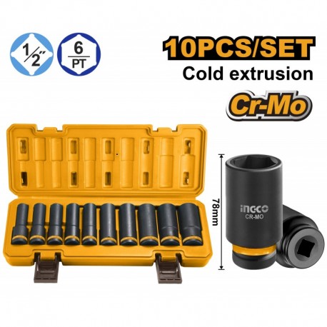 Набор ударных головок INGCO 10-24mm HKISSD12102L