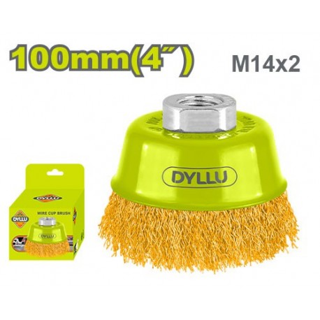 Щетка металлическая для шлифования M14x2 100мм DYLLU DTCE1402