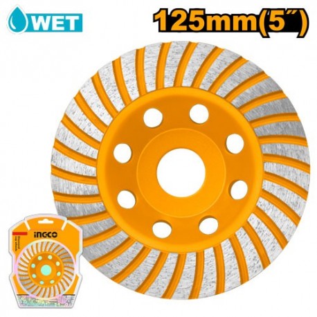 Aлмазный диск чашечный 125*22.22mm INGCO CGW011251