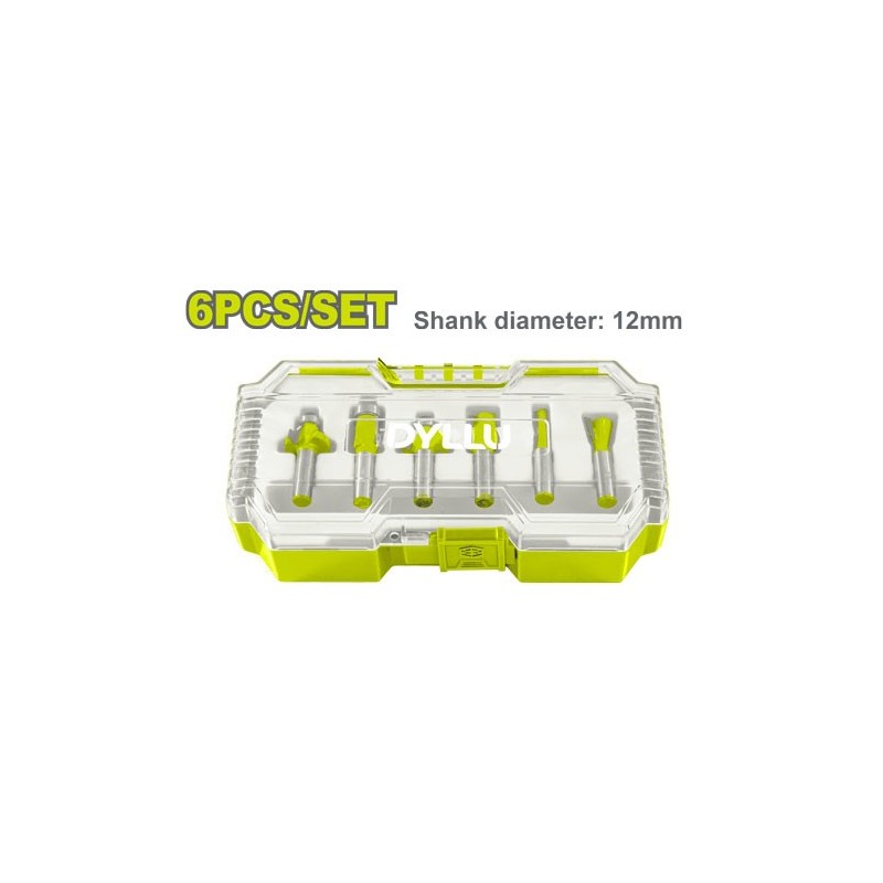 Набор фрез по дереву 12мм 6шт. DYLLU DTRKSR0112