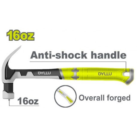 Молоток-гвоздодер 450г DYLLU DTHM8316