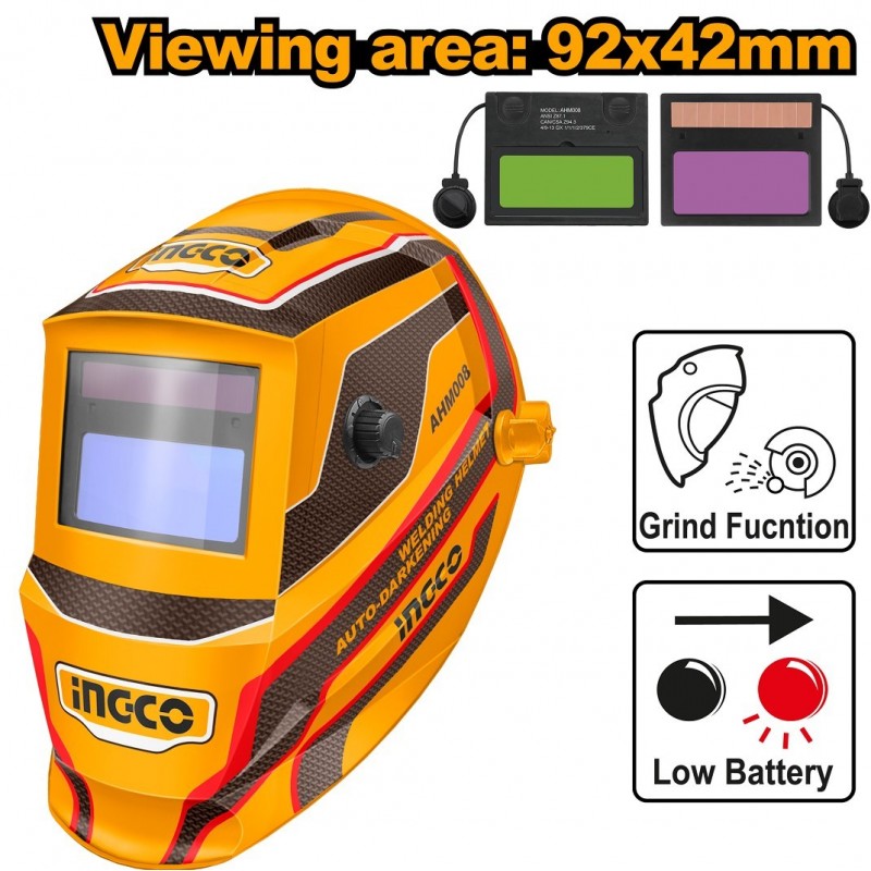 Маска сварочная автоматическая INGCO AHM008