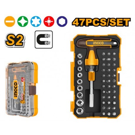 Набор oтвёрток 47шт INGCO HKSDB0478
