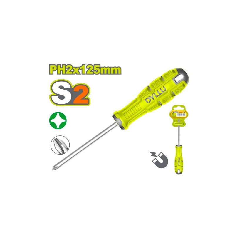 Отвертка крестовая PH2*125мм DYLLU DTSDB225