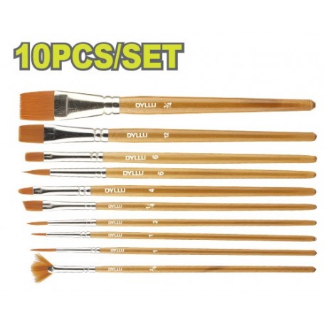 Набор художественных кистей 10шт. DYLLU DTXA1K10
