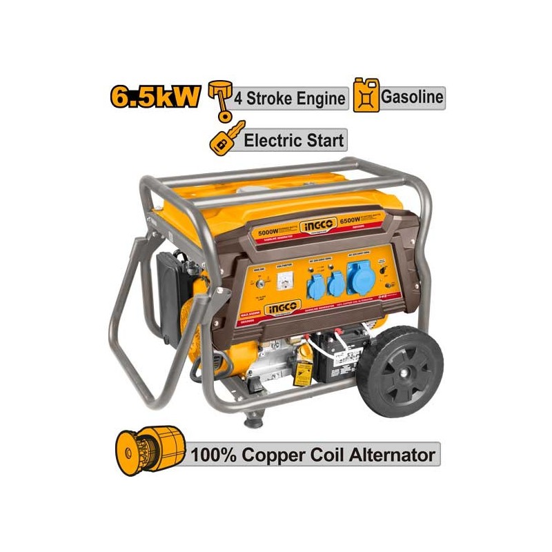Бензиновый генератор 6.5кВт INGCO GE65006