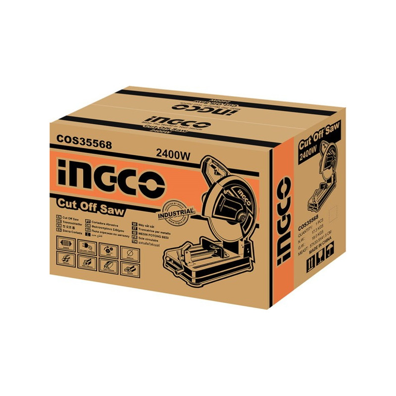 Торцовочная пила по металу 355х25.4мм 2400Вт INGCO COS35568